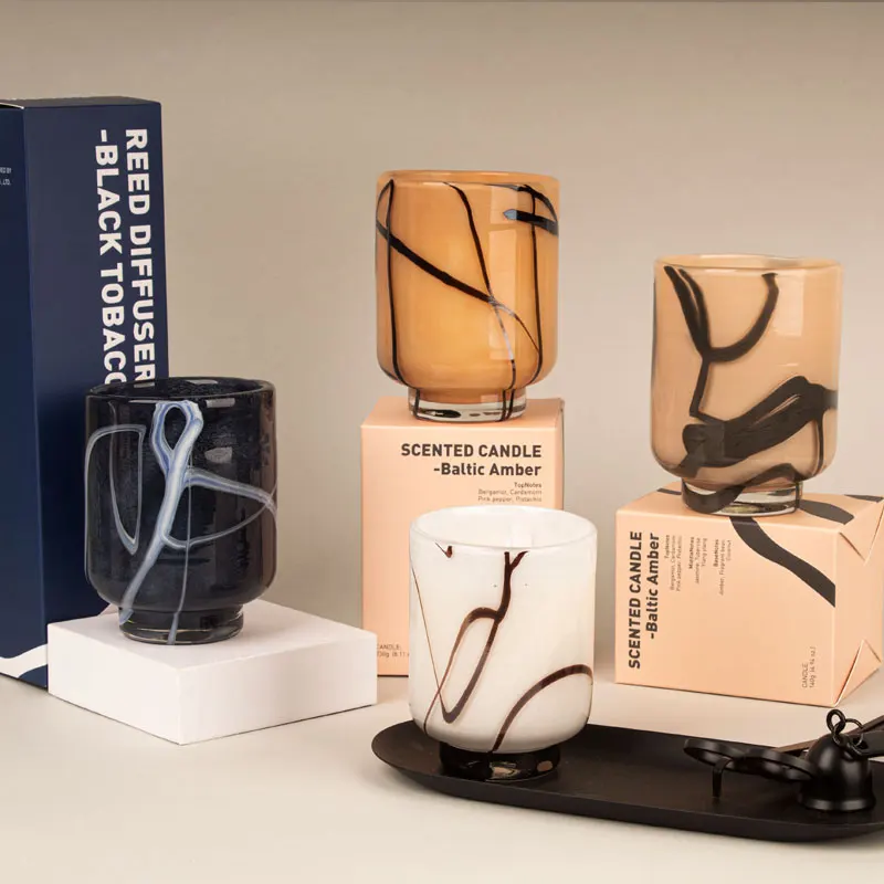 Mescente luxury candle boxes packaging christmas halloween scented candles, candle fragrance oil