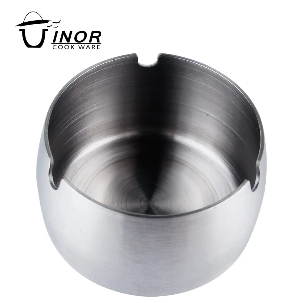 Windproof custom round stainless steel metal cigar ashtray for indoor and outdoor colorful ash tray
