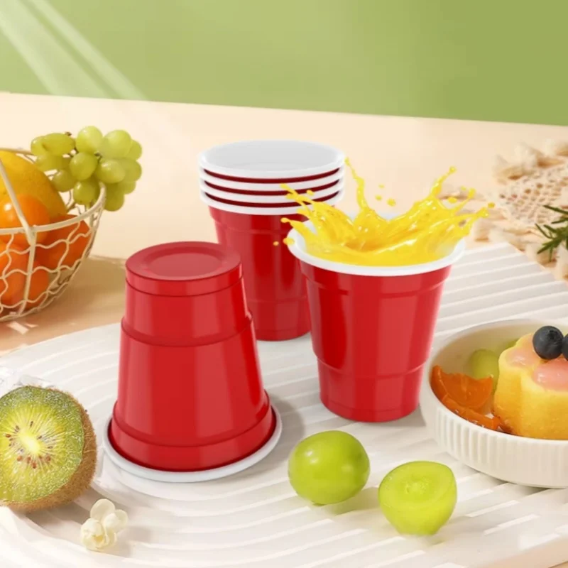 2oz Extra Strong  Disposable Plastic Party Cup Two-Color 60ml Table Tennis Beer Game Cup Shot Glasses For Party