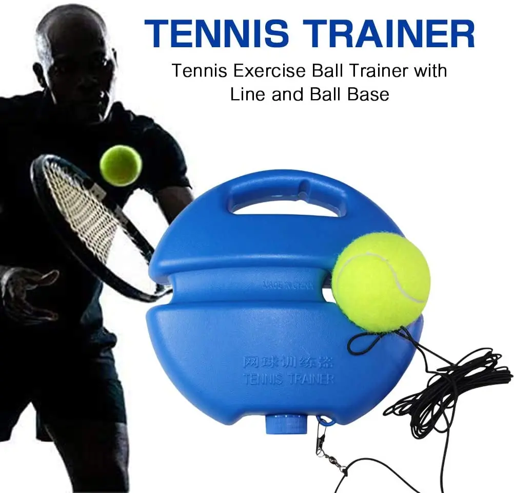 Heavy Duty Tennis Training Tool Basic Exerciser Elastic Rope Automatic Rebound Rubber Tennis Trainer Partner Sparring Device