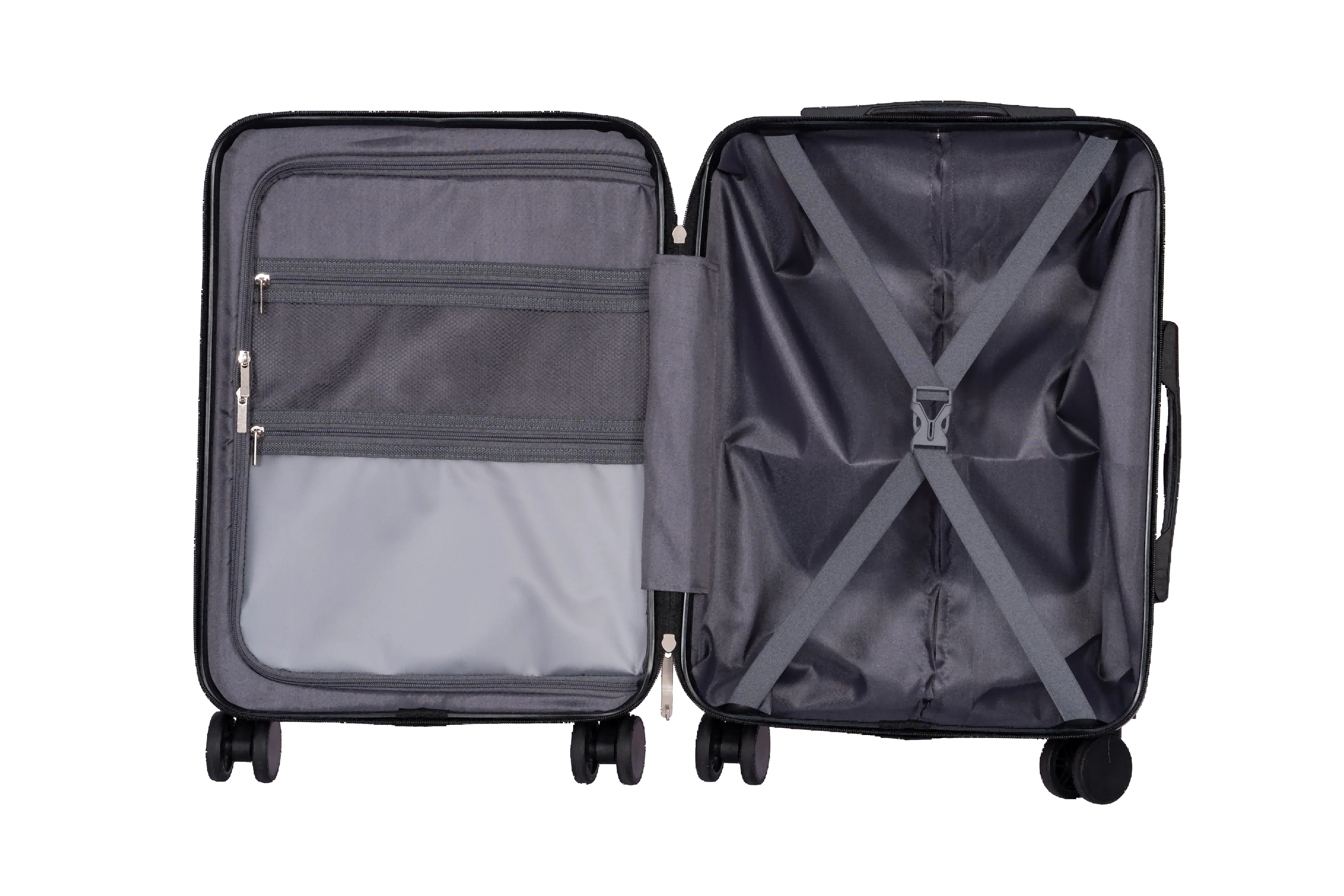 2024 Fashion Airplane Trolley Suitcase Travel Cabin Luggage Wide Trolley Luggage Hard Shell Wide Handle Luggage