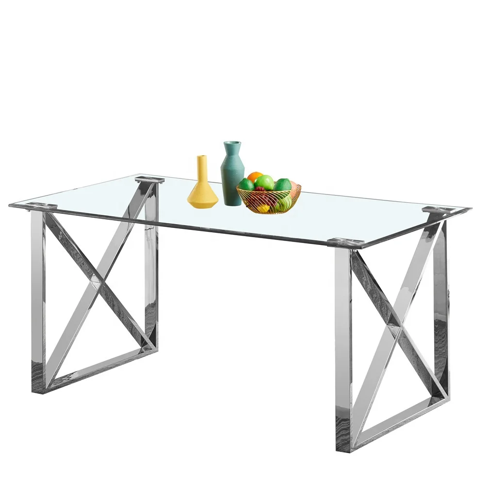 Italian Style Dining Table Rectangular Mesa Marmol Stainless Steel Base Light Luxury Dining Room Furniture