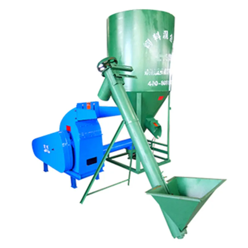 Poultry Equipment Low Energy Consumption Vertical Low Granule Screw animal feed processing plant Feed Processing Machine