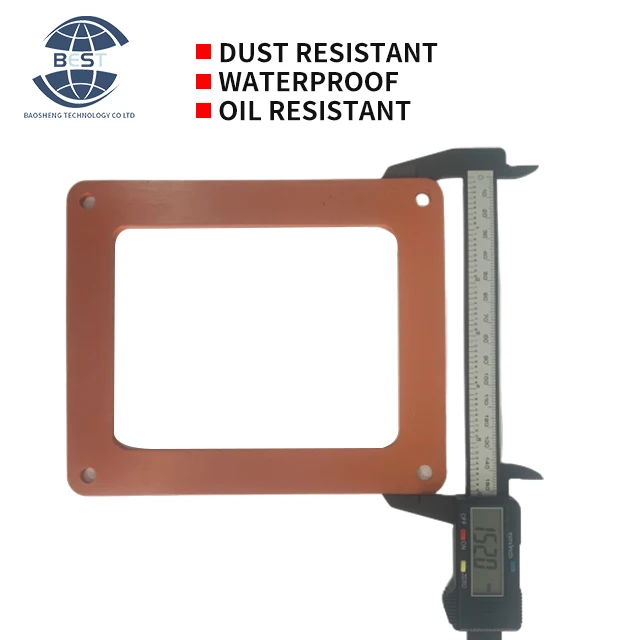 Support Non-standard Customized NBR HTV RTV MQ VMQ PVMQ Fireproof Insulation Rubber Mat & Rectangular Four-hole Silicone Mat