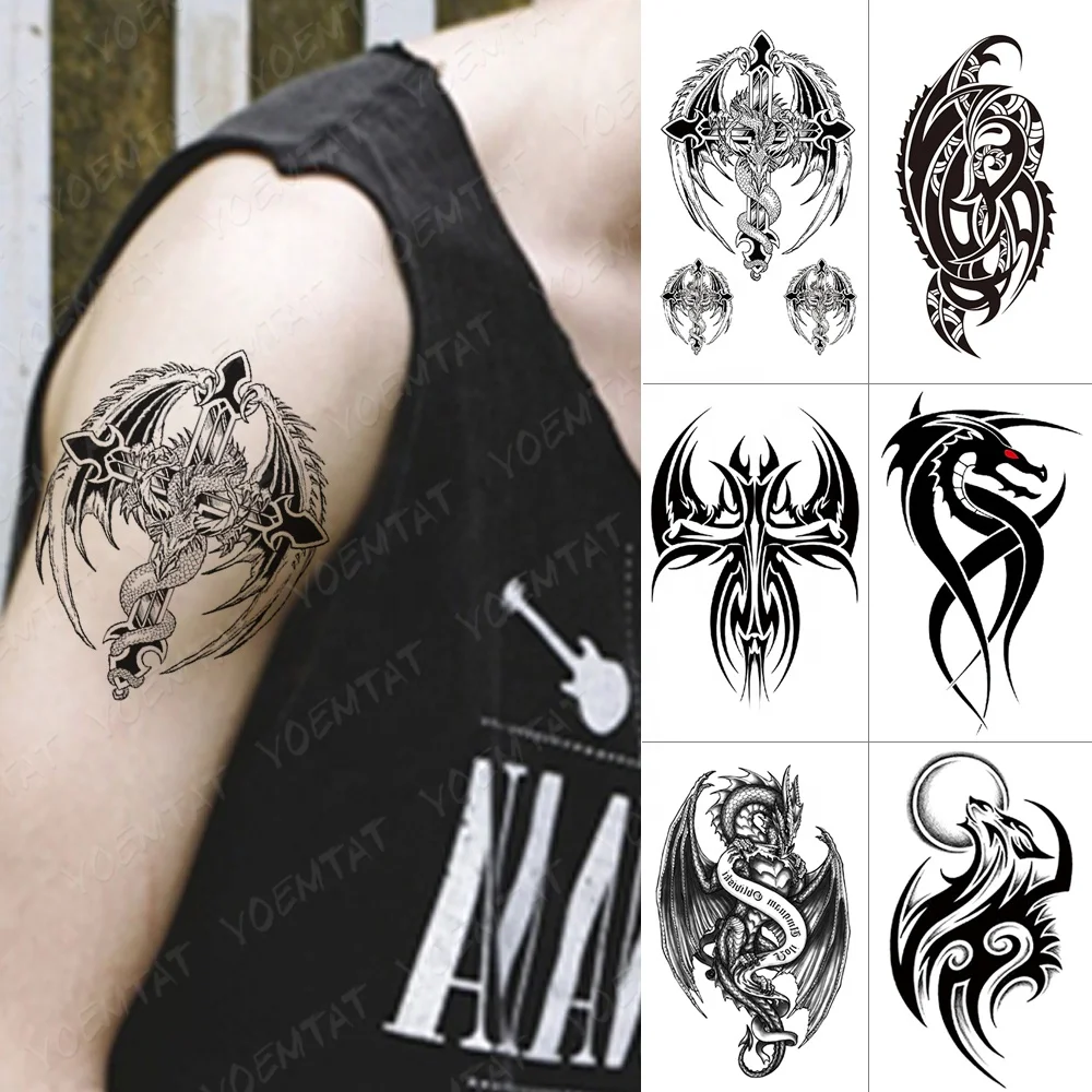 Высококачественная Временная татуировочная наклейка Totem Body Arm Art
