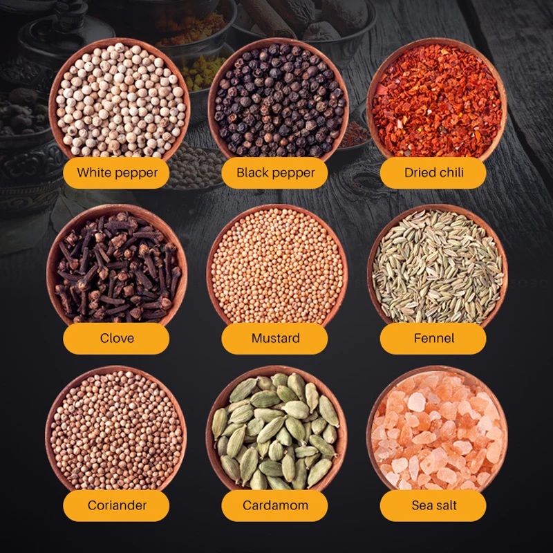 Premium Stainless Steel Electric Salt and Pepper Grinder Set Pepper Mill Portable kitchen supplies Automatic Electric Stainless