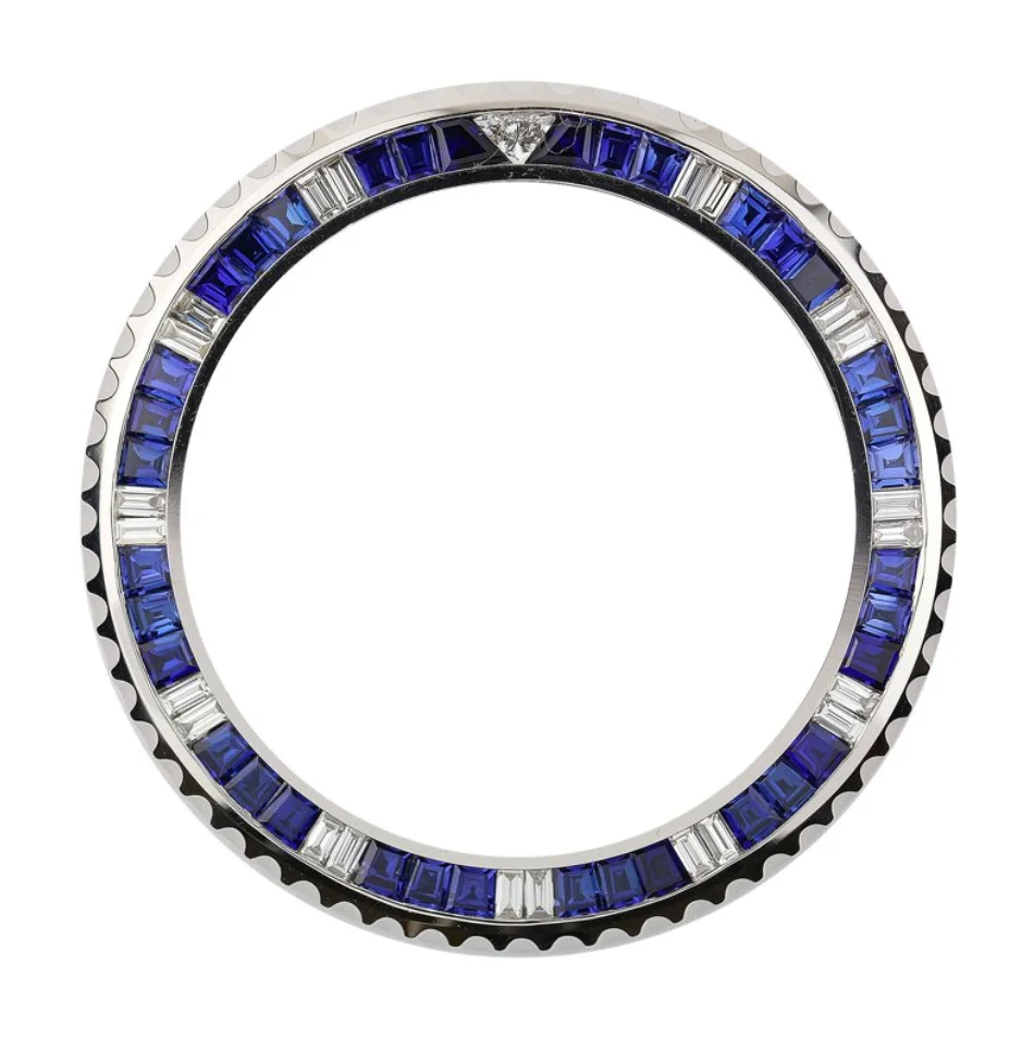 Suitable for brand watches Stainless steel watch bezel 18kgold diamond Synthetic gem Moissanite CVD  watch bezel