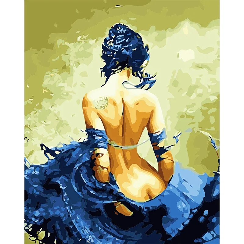 Wholesale Modern Sexy Girl Nude Naked Beautiful Wall Art Frame Picture Painting By Number