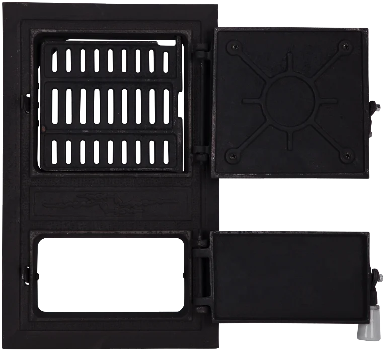 
Cast Iron Double Stove Doors Fireplace Doors Wood Burning Stove Door 