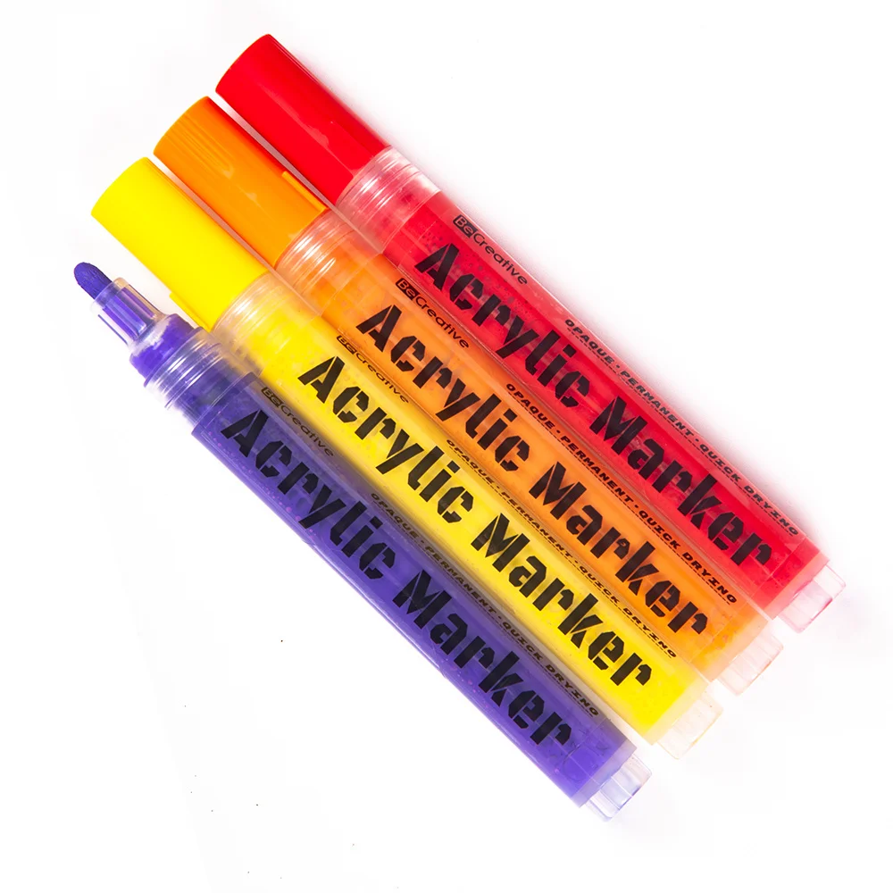 12 Colors Non Toxic  paint  Marker Pen for Student school art DIY Acrylic Paint Marker Pen Set