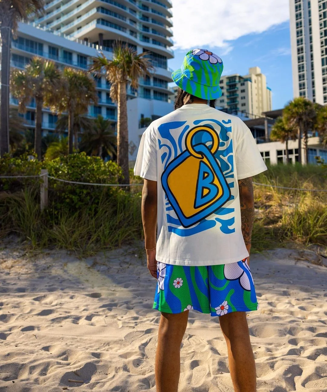 KY Short Sleeves Cotton Crew Neck T Shirt Digital Printed Fabric Custom Mesh Shorts 2 Piece Men Summer Set