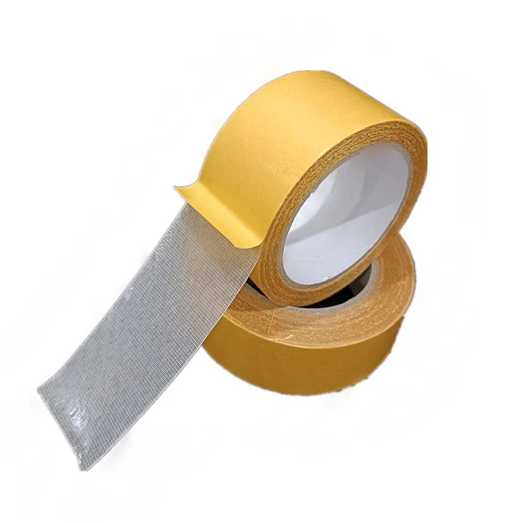 Double side cloth tape multi use carpet binding tape double sided fiber mesh tape