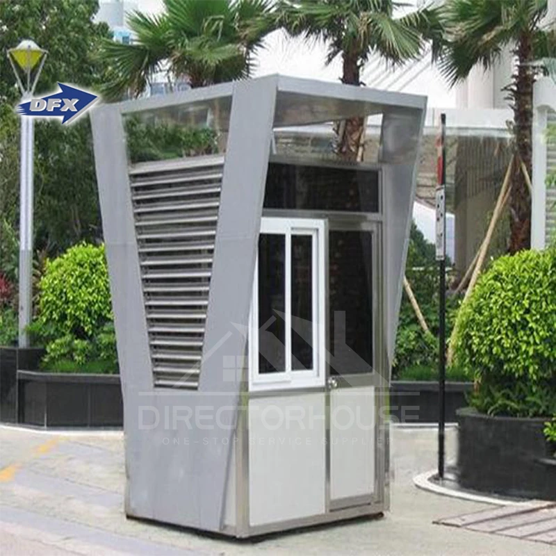 China Portable prefab sentry box sentry kiosk booth Security Guard house traffic box for sale