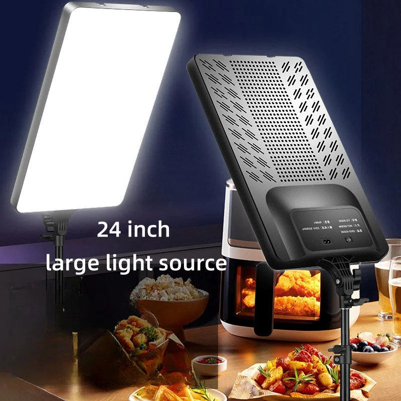 24 inch  LED Video Light With Professional Remote Control Dimmable Panel Lighting Photo Studio Live Photography fill La6/19/