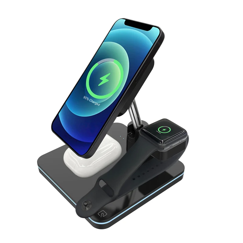 desk magnetic multi function wireless charger magnetic multi device wireless charger wireless charger led desk lamp usb charging