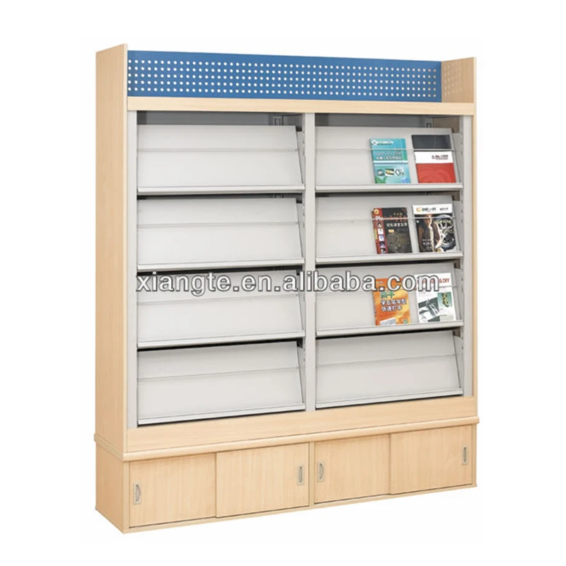China Hot Selling Shop Metal Magazine Display School Library Book Rack