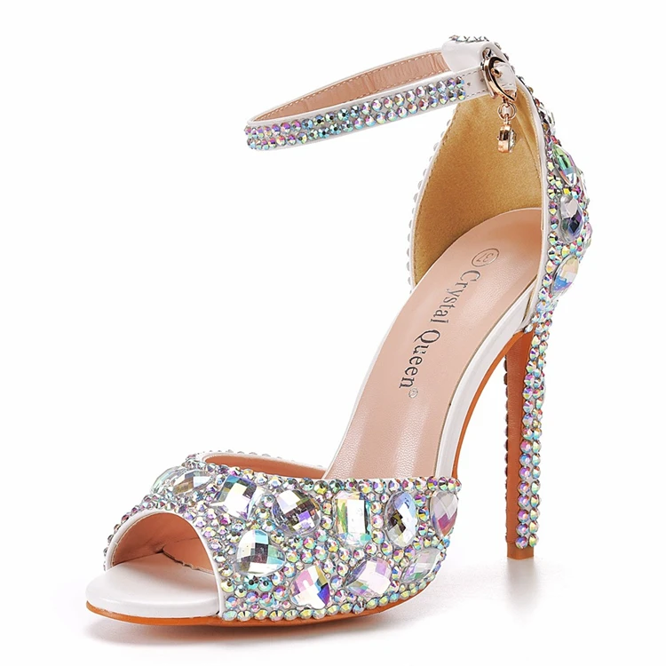 Bridal Shoes Ladies wedding shoes 11 cm high heel thin heel diamond crystal rhinestone shoes for wedding