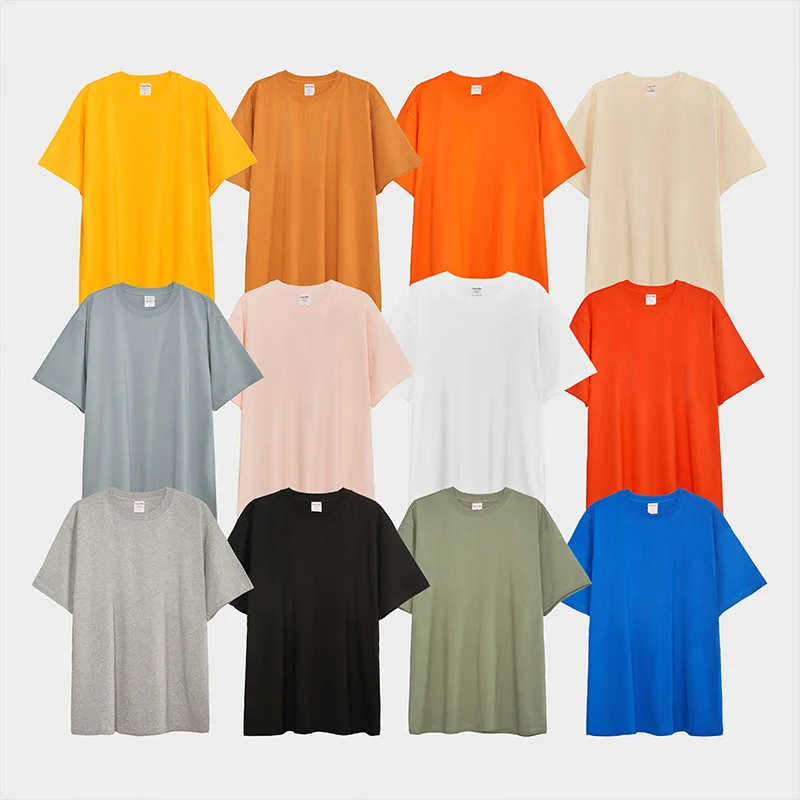 230g Dropped Shoulder T-shirtLoose Type Street Hip Hop Fashion Half Sleeve Unisex Cotton T-shirt
