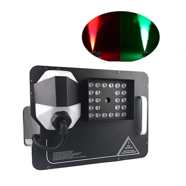 Светодиодная Вертикальная дымовая машина RGB DMX с дистанционным управлением, 24 шт., 1500 Вт, свадебная сценическая дымовая машина