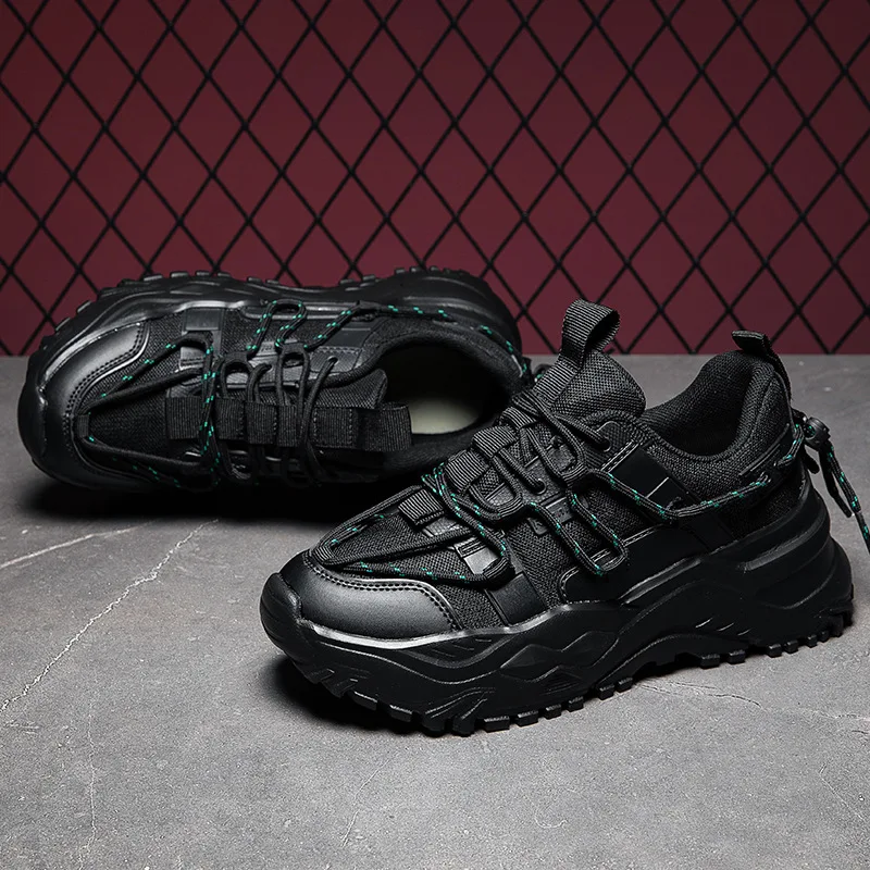 Wenzhou Factory Footwear White Tennis Sneakers Casual Height Increasing Chunky Mesh Cushioning Walking Style Shoes For Women