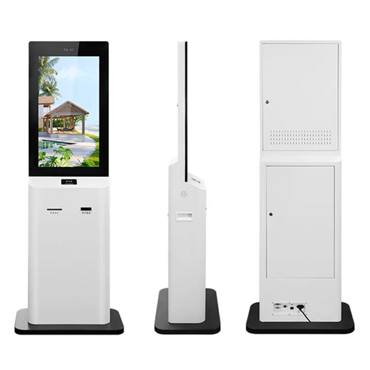 Self service check out Kiosk ID card passport  reader key card dispenser restaurant  hotel self service check in kiosk