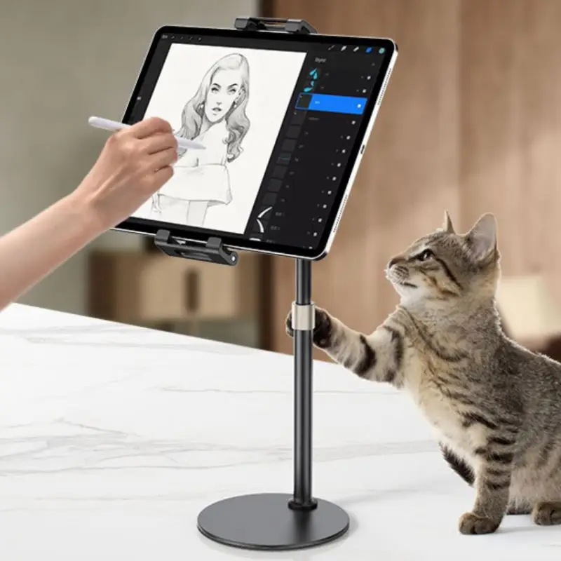 Universal aluminum foldable adjustable flexible desk tablet holder stand phone for ipad holder for bed