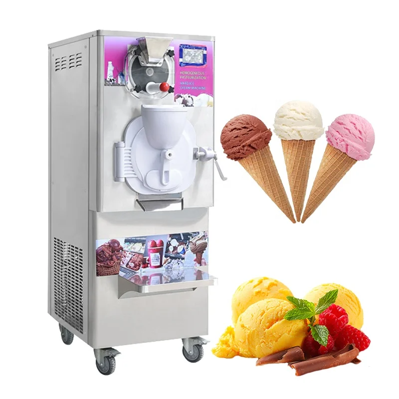 Snack Bar 50-55 L/H 110V/220V Hard Serve Ice Cream Maker Pasteurizer Machine For Cold Drinks/Milk Tea Shops