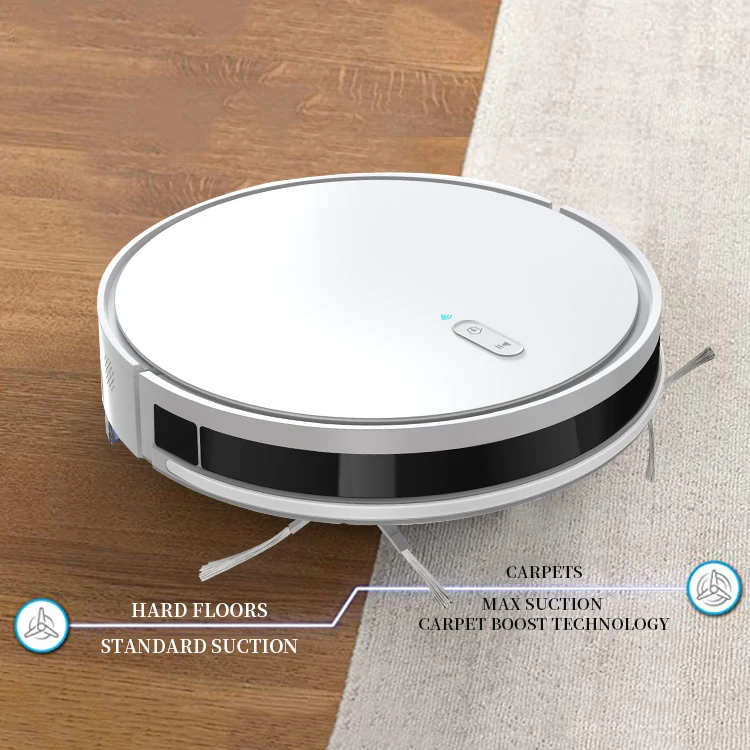 Automatic Intelligent Gyroscope Navigation Robotic Sweeper Floor Cleaning Smart Robot Vacuum Cleaner With Mopping