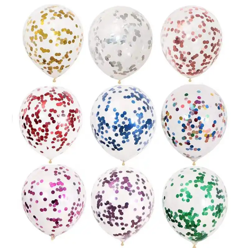 12 inch Confetti Balloons with different Confetti For Graduation Party Wedding Baby Shower Birthday Carnival Party Decoration