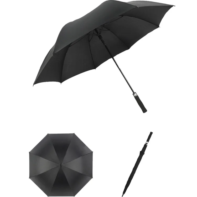 Auto open EVA soft handle black coating uv protection promotion golf size rain umbrella