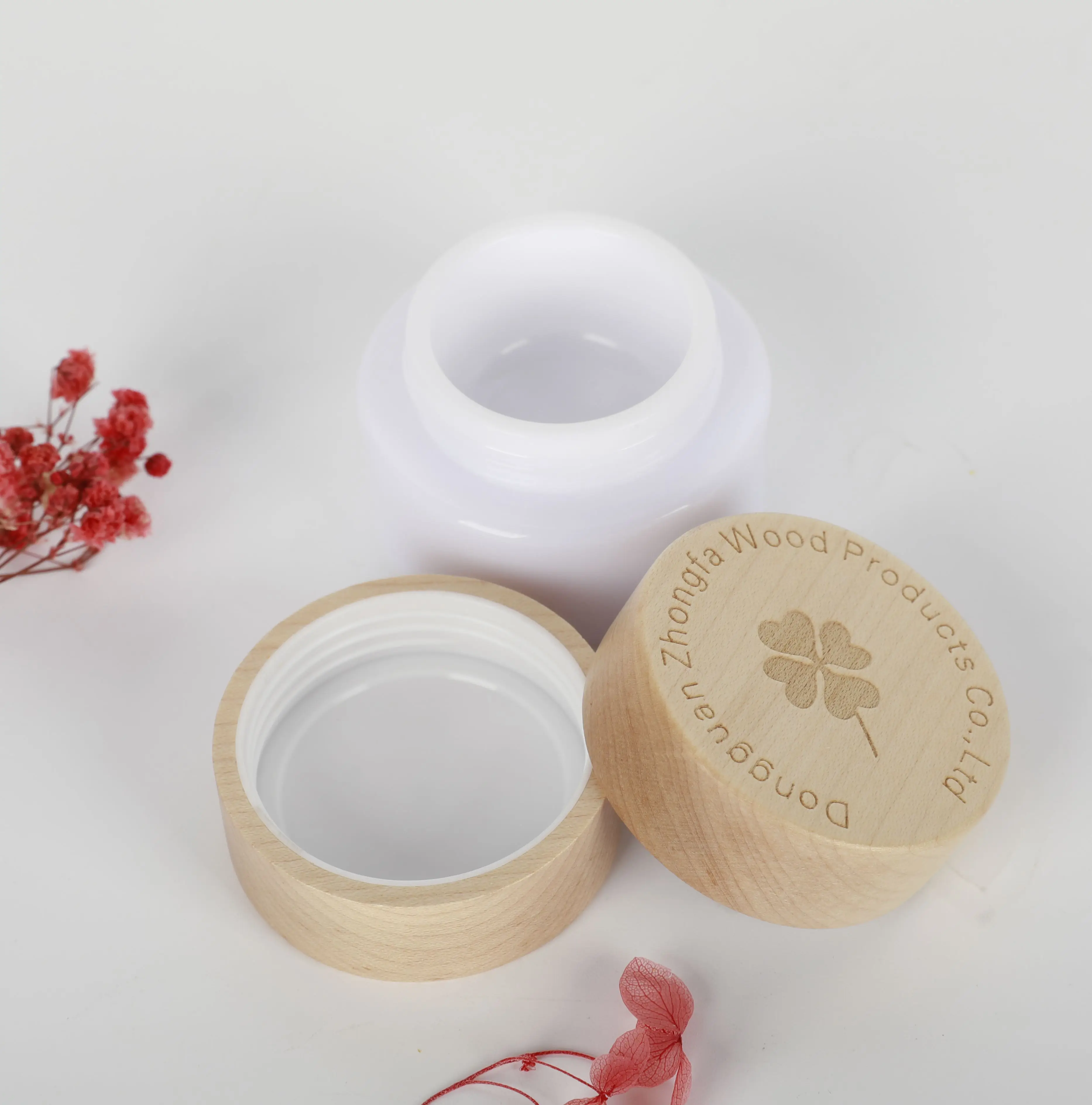 5g 10g 15g 20g 30g 50g 60g 100g 120g 240g Cosmetics Skincare Eye Cream Containers Face Cream Glass Wood Cosmetic Packaging