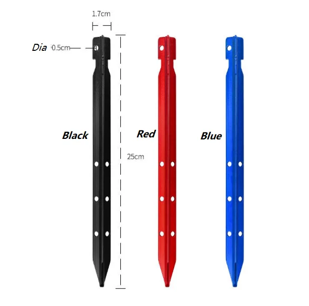 25cm Galvanized aluminum Tent Stakes Multiple Pack Sizes Tent Peg Perfect for Anchoring Camping Tents