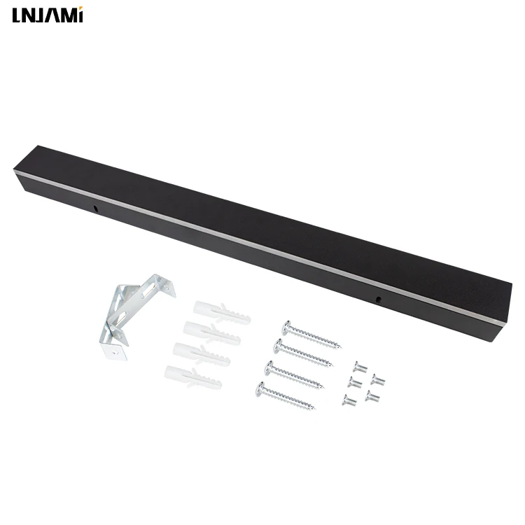 LNJAMI Black Modern Outdoor LED Linear Wall Light IP65 Waterproof Garden Wall Lamp For Wall Surface Mounted Lighting