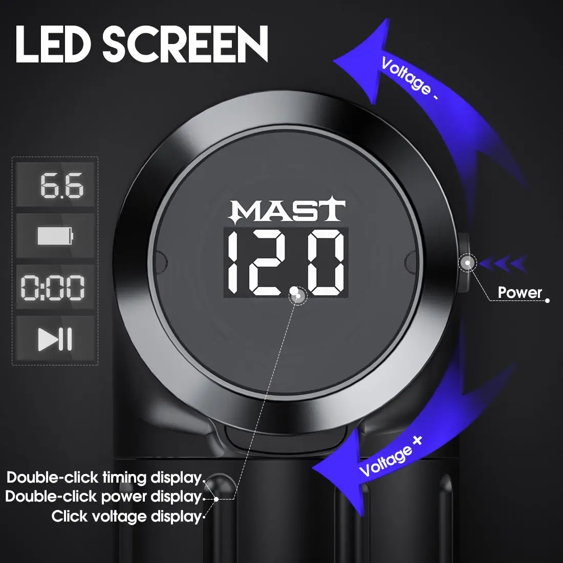 Tattoo wireless pen machine MAST FLIP PRO  stroke changed