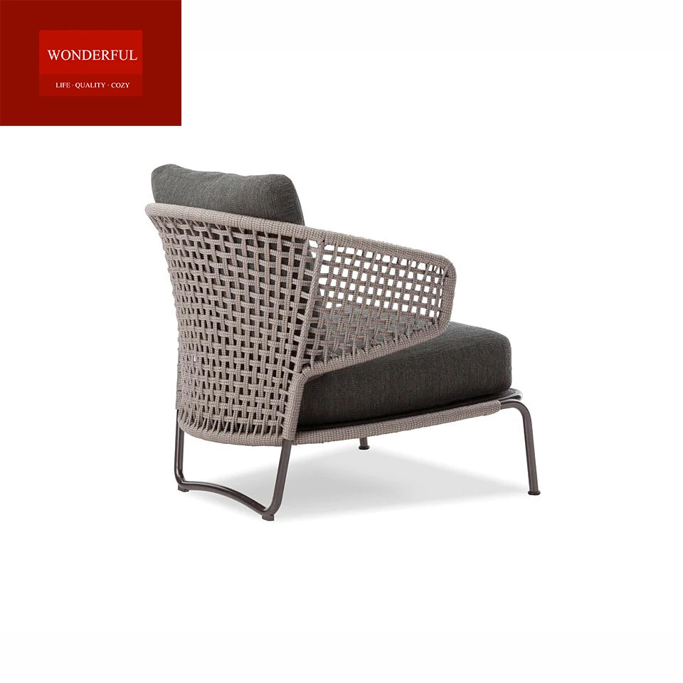 Wholesale Best Sales Outdoor Rope Wood Sofa Set Furniture Modern For Restaurant