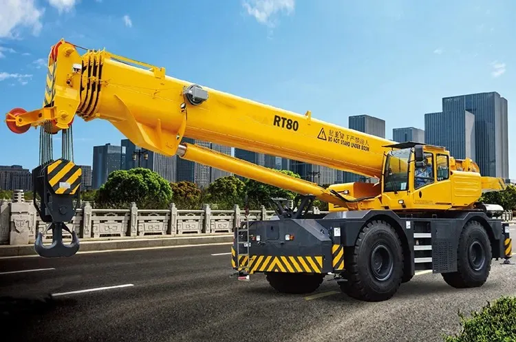 Chinese Manufacturer Sale New Rt80 80 Ton 80ton Mobile Telescopic Boom Rough Terrain Truck Crane Best Price