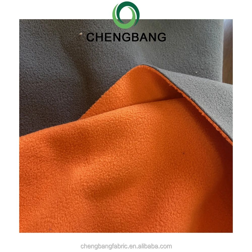 Factory Wholesale Cheap Price 260gsm 100% Polyester Double Side Color Polar Fleece Glued Polar Fleece