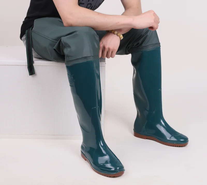 Long adult rain boot rubber wellies custom wellington boots hunting boots waterproof chest waders