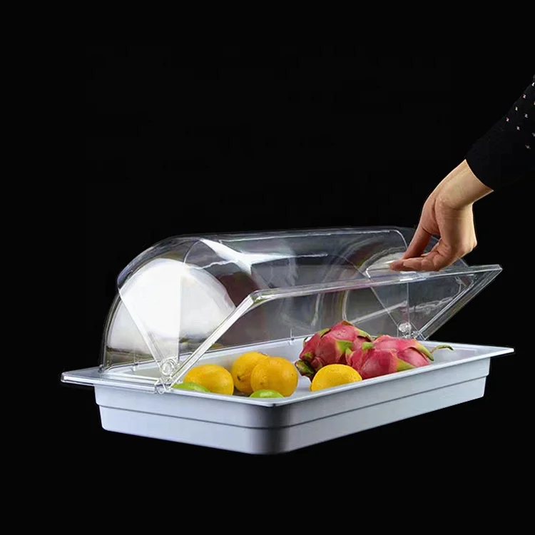 Пластиковая прямоугольная крышка для пищевых продуктов фруктов пирожных свежего хранилища сковородок 1/1