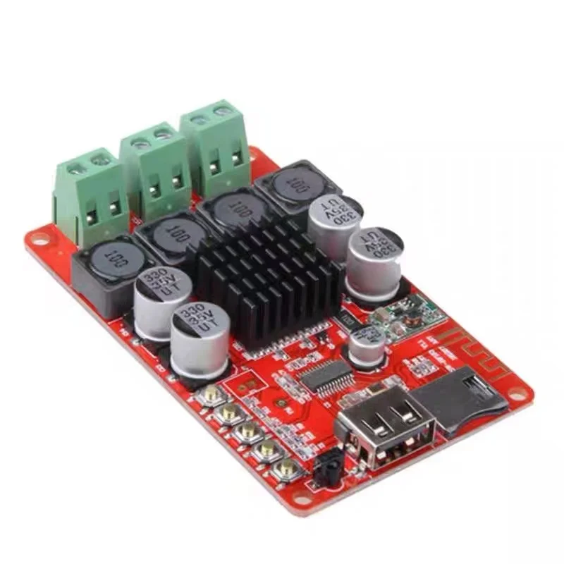 TPA3116 50W+50W BT Receiver Digital Audio Amplifier Board TF card U disk player FM Radio With Remote control