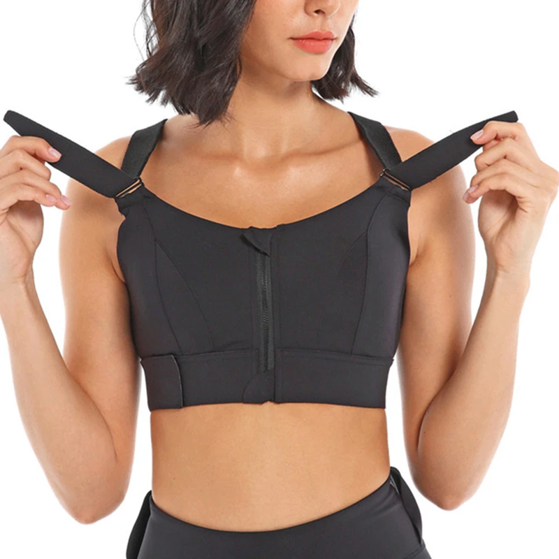 Adjustable Plus Size Sports Bra Women High-strength Shockproof Gym Running Workout Vest Top Female Yoga Crop Top Custom