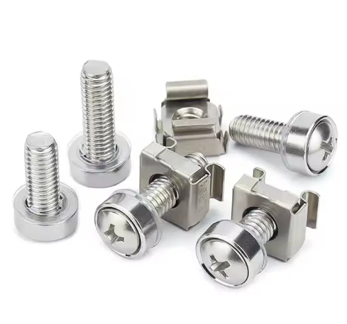 Стальные винты M6 и гайки для каркаса с простой отделкой стандартные аксессуары серверного шкафа