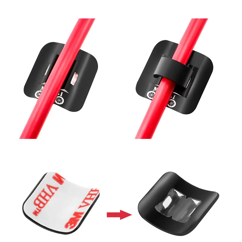 MUQZI Bike Shift Brake Line Cable Tube Fixed Clamp Frame Oil Tube  Buckle Guide Cable C Type Fixed Snap Clips MTB Road Bicycle