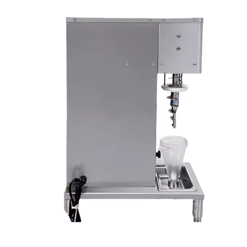 Automatic Stainless Steel Freeze Fruit Flavor Swirl Ice Cream Blending Machine Real Fruit Yogurt Snack Ice Cream Mixer Machine