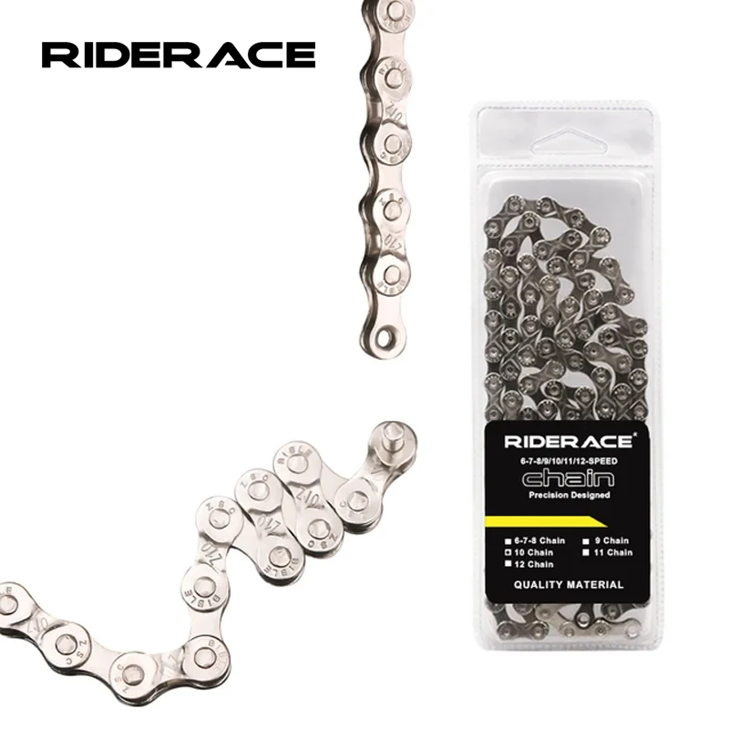 Riderace серебряные аксессуары для езды на велосипеде односкоростная дорожная велосипедная цепь 6-7-8/9/10/11/12 Скорость 24/27/30 переменная скорость MTB сделанная сталь