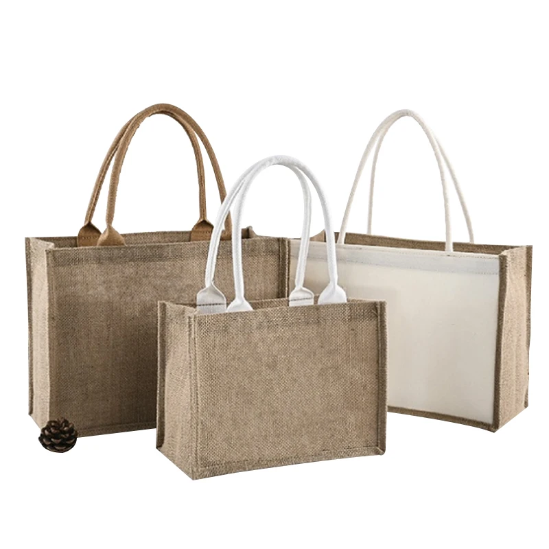 Wholesale design promotional cotton canvas with logo bags jute beach market tote bag
