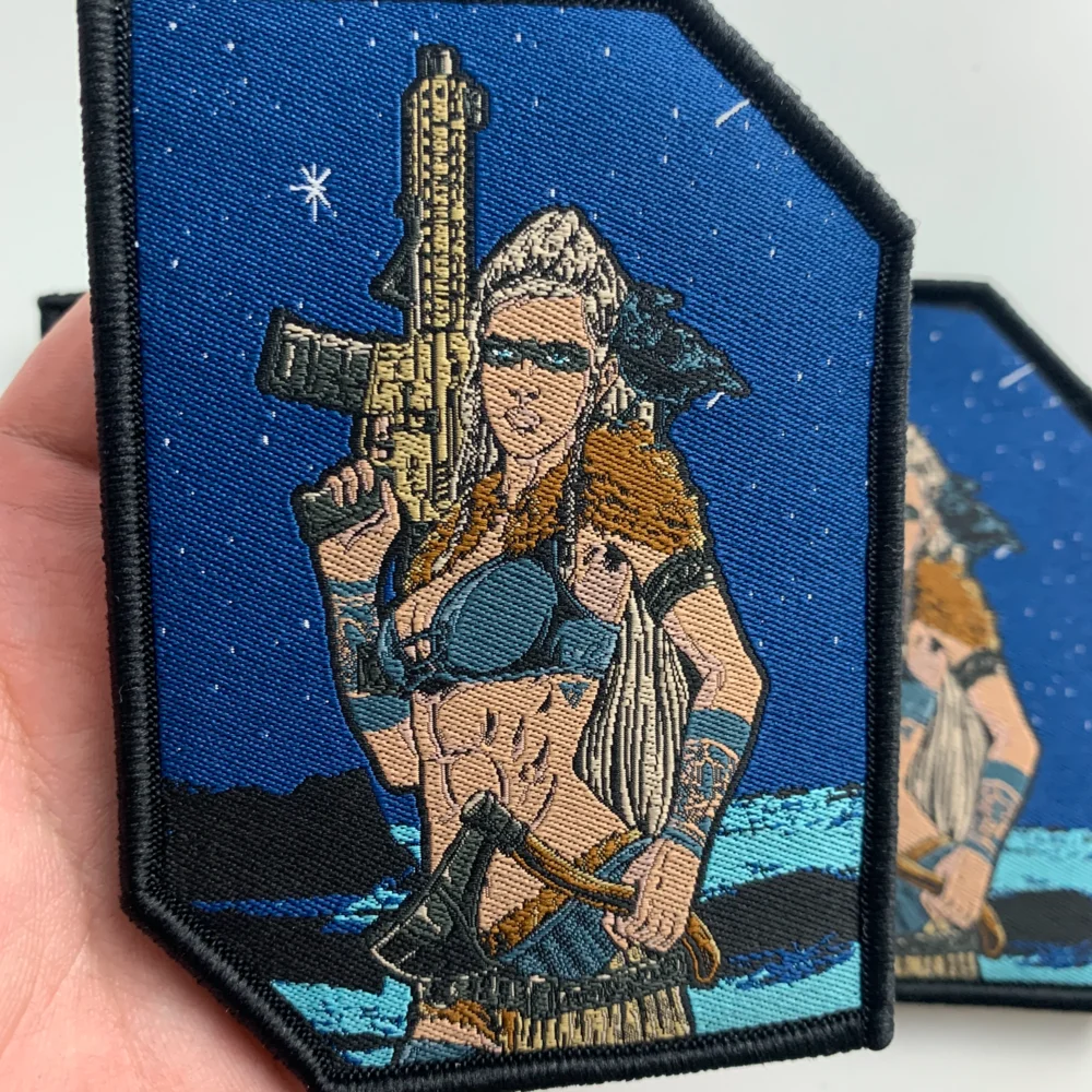 Spider-man Artist Custom iron on woven patch ,brand logo badge applique clothes patch