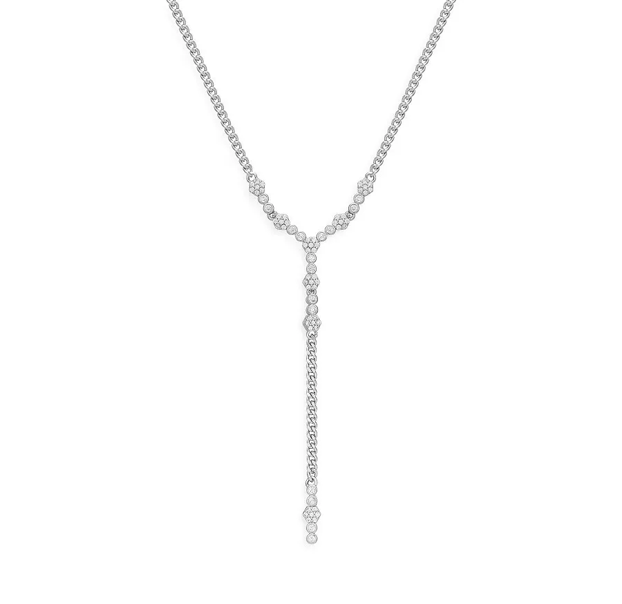 stainless steel zircon oval round pendant necklace simple ins fashion furnace vacuum plating