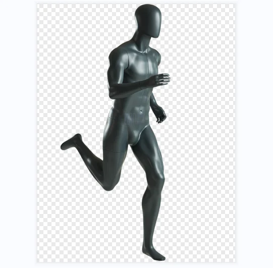 Black Male mannequin fiberglass sports male mannequin muscle athletic mannequin