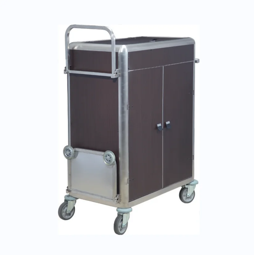 Multifunction Housekeeping Cart Hotel Service Trolley For Cleaning